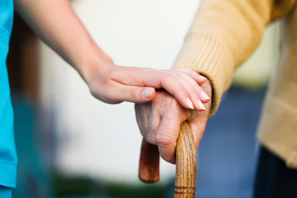 holding hand