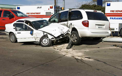 car accident with van