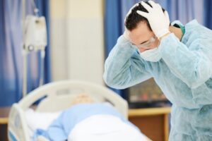 a patient died in a hospital